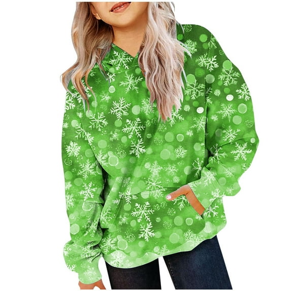 Sweatshirt for Kids Crewneck Oversized Pullover Cotton Clothes Printed Long Sleeves Tops Casual Fleece Sweater with Pocket Fall Winter Warm Sweatshirts Kids Hoodies