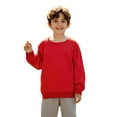 thumbnail image 1 of Sweatshirt Long Sleeve Kids Red Sweatshirt Oversized Crewneck Sweatshirts Fall Winter Clothes Girls Clothes 4-5 Years Boys Girls Fashion, 1 of 4