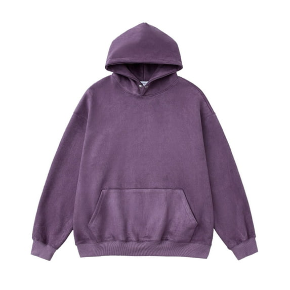 Sweatshirt,Men Casual Hooded Pullover Long Sleeve Solid Color Sweatshirt for Relaxed Wear,Golf Pullovers for Men,07 Purple,2XL