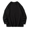 thumbnail image 1 of Sweatshirt for Men ,Mens Long Sleeve Tops Classic Plain Crew Neck Jumper Top Solid Gym Casual Leisure Workwear Sweater Pullover Autumn Winter Sports Sweat Shirts, 1 of 3