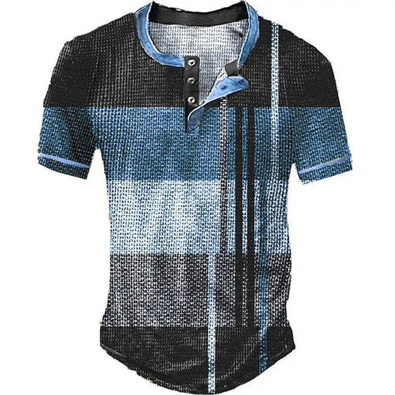 Sweatshirt Men Digital Print Loose Personality Fashion Short Sleeve Mens Activities Shirt,Blue,L