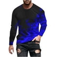 thumbnail image 1 of Sweatshirt Mens Hoodie Long Sleeve Button Down Shirt Men Casual Round Neck Long Sleeve Pullover Printed T-Shirt Blouse Tops, 1 of 3