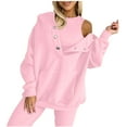 thumbnail image 1 of Sweatshirt Sets for Women Womens Oversized Hoodies Sweatshirt-Singlet Pullover Sweatshirts With Pockets Fall 2 Piece Suit Fall New Arrivals, 1 of 1