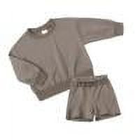 Sweatshirt Shorts Set for Boys Girls Long Sleeve Hoodies with Shorts Solid Casual Two Piece Toddler Girl Clothes, Dark Gray, 6 Years