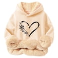 thumbnail image 1 of Sweatshirt Sweater for Girls Crewneck Oversized Pullover Cotton Clothes Printed Long Sleeves Tops Casual Fleece Sweater Fall Winter Warm Sweatshirts Kids Hoodies, 1 of 2