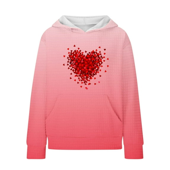 Sweatshirt Sweater for Girls Crewneck Oversized Pullover Cotton Clothes Printed Long Sleeves Tops Casual Fleece Sweater with Pocket Fall Winter Warm Sweatshirts Kids Hoodies