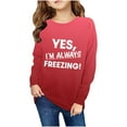 thumbnail image 1 of Sweatshirt Sweater Little Girls Printed Long Sleeves Tops Casual Fleece Sweater Crew Neck Oversized Pullover Cotton Clothes Casual Comfy Fall Winter Warm Sweatshirts Kids Coat, 1 of 4