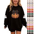 thumbnail image 1 of Sweatshirt Toddler Dqueduo Children's Halloween Prints Casual Loose Fleece Lined Long Sleeve Round Neck Hoodie Sweatshirt For Kids, 1 of 8