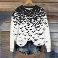 thumbnail image 1 of Sweatshirt for Women Graphic Cute Clothes Long Sleeve Crewneck Shirts Pullover Funny Y2K Fashion Warm Tops Oversized Spooky Season Sweatshirt Vintage Casual Fall Sweaters, Black S, 1 of 6