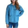 thumbnail image 1 of Winter Clothing for Women Fall Themed Sweatshirts Zip Up Sweatshirt Hoodless Long Sleeve Blouses Casual, 1 of 6