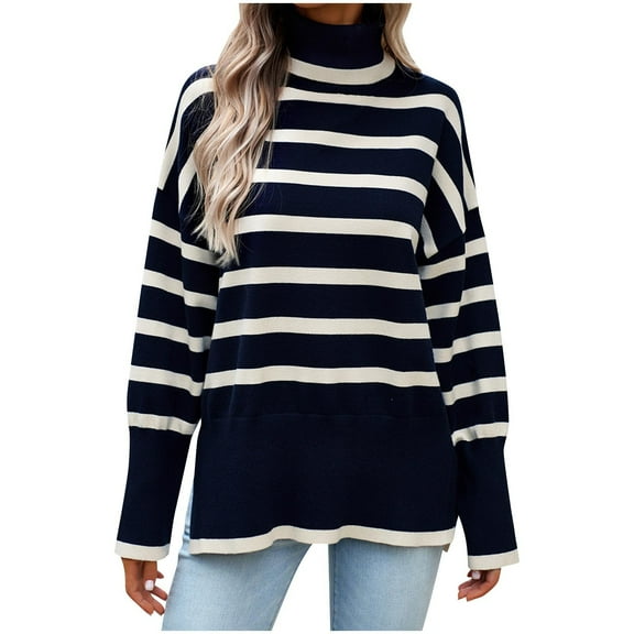 Fall Outfits for Women 2025 Striped Sweatshirt Zip Up Sweatshirt Plus Size Long Sleeve Maxi Dresses 2025