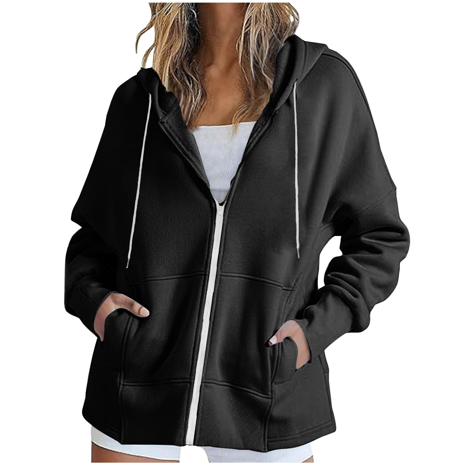 More & More / Damen-Jacke / Sweat-Jacket with Hoodie