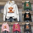 thumbnail image 1 of Sweatshirt Women Ladies Western Cow Print Shirt Country Western Cow Sweatshirts Crewneck Oversized Hoodie White L, 1 of 3