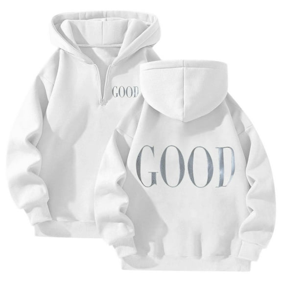 Sweatshirt for Women Mock Neck Hoodie Casual Look Women's Casual Zip Up Hoodie With Bow Print Pullover Sweatshirt For Daily Wear In Spring Autumn Winter Basic Outerwear