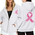 thumbnail image 1 of Sweatshirt for Women Neck Hoodie Travel Pullover Women's Zip Up Hoodie Pullover Cancer Awareness Month Long Sleeve Pocket Drawstring Casual Sweatshirt For Everyday Wear, 1 of 6