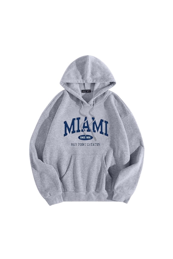 Sweatshirt for Women Plus Size Fall Winter Comfy Hooded Long Sleeve Bubble One Shoulder Drawstring Graphic Leisure Polyester Sweatshirts Hoodies(Grey,XL)