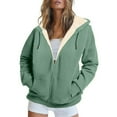 thumbnail image 1 of Sweatshirt for Women,Women Keep Warm Athletic Jacket Long Sleeve Sweatshirts Fall Oversized Jackets Fleece Jackets Coat with Pockets,Plus Size Sweatshirts for Women,Size:M, 1 of 8