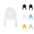 thumbnail image 1 of Sweatshirt Women Women's Solid Color Sweatshirt Women's Solid Casual Basic Long Sleeve Zip Up Crop Hoodie Jacket, 1 of 4