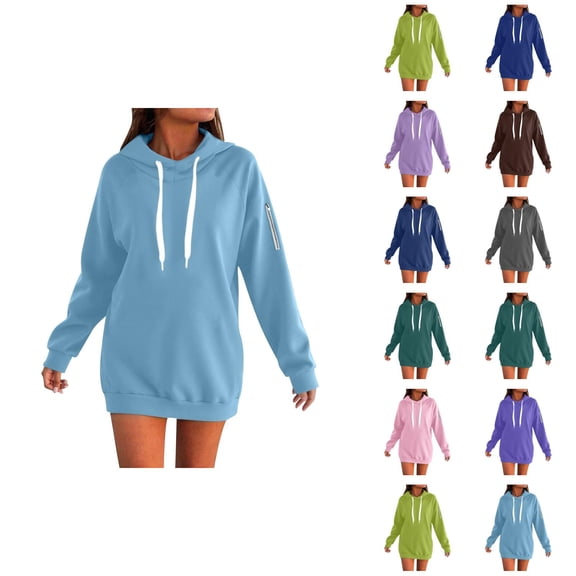 Sweatshirt Women Women's Solid Color Sweatshirt Women's Zip Up Hoodie Soft Long Sleeve Casual Pullover Warm Winter Sweatshirt With Pockets Comfortable Loungewear