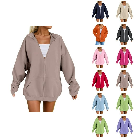 Sweatshirt Women Women's Solid Sweatshirt Women's Hoodie Soft Comfortable Pullover Sweatshirt Casual Loose Fit Long Sleeve Warm Winter Fall Outerwear