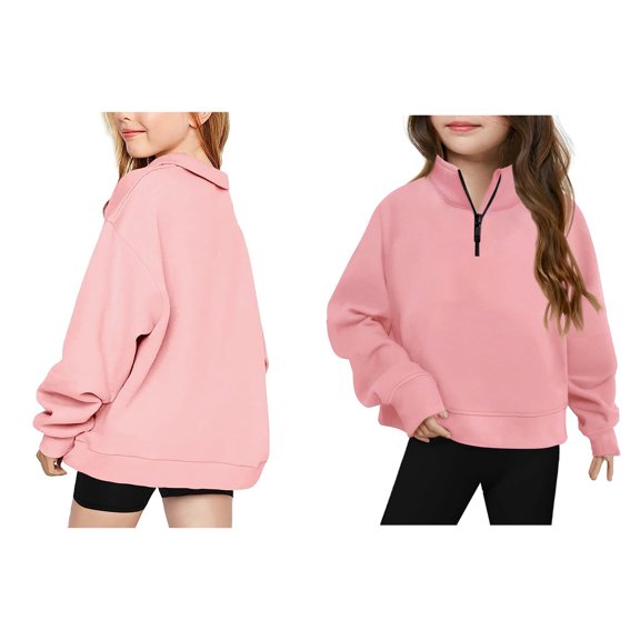 Sweatshirt for Boys Long Sleeve Girls Zipper Pink Sweatshirt Crewneck Pullover Tops Fall Clothes Boy Clothes 5-6 Years Boys Girls Fashion