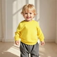 thumbnail image 1 of Sweatshirt for Boys Long Sleeve Kids Yellow Sweatshirt Crewneck Sweatshirts Pullover Tops Fall Winter Clothes 5-6 Years Sweatshirt, 1 of 6