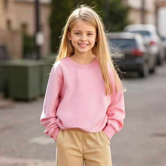 Sweatshirt for Boys Long Sleeve Red Sweatshirt Kids Crew Neck Cute Pullover Relaxed Fit Tops Winter Clothes Toddler Girl Clothes 4T