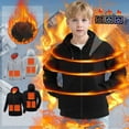 thumbnail image 1 of Sweatshirt for Children Boys And Girls Winter Five Heating Hoodie Temperature Control Heating Top Heating Zip Jacket Fall Outfits Fashion Clothes, 1 of 8