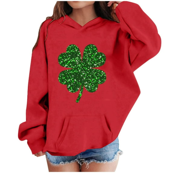 Sweatshirt for Kids Cute Printed Long Sleeves Hoodies Casual Crew Neck Fall Winter Pullover Tops Clothes Comfy Jumper School Warm Girl Sweatshirts