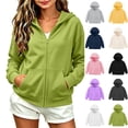 thumbnail image 1 of Sweatshirt for Kids Dqueduo Kids' Zip Up Hoodie Casual Long Sleeve Hooded Sweatshirt Jacket With Front Pocket For Daily Wear, 1 of 6