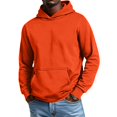 thumbnail image 1 of Sweatshirt for Men Comfy Hooded Long Sleeve Hoodie Versatile Plain Hooded Sweatshirt Simple Casual Wear Top, 1 of 4