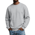 thumbnail image 1 of Sweatshirt for Men Fall Winter Trendy Casual Crewneck Long Sleeve Multi Pocket Lounge Workout Pullover Sweatshirts,Size S-2XL, 1 of 8