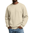 thumbnail image 1 of Sweatshirt for Men Fall Winter Trendy Casual Crewneck Long Sleeve Multi Pocket Lounge Workout Pullover Sweatshirts,Size S-2XL, 1 of 8