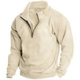 thumbnail image 1 of Sweatshirt for Men Half Zip Casual Long Sleeve Solid Round Neck Hoodless Pullover Tops, 1 of 3