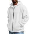 thumbnail image 1 of Sweatshirt for Men Waffle Full Zip Up Hooded Sweatshirts Long Sleeve Solid Hoodie Jacket Spring 2026 Casual Loose Fit Coat, 1 of 7