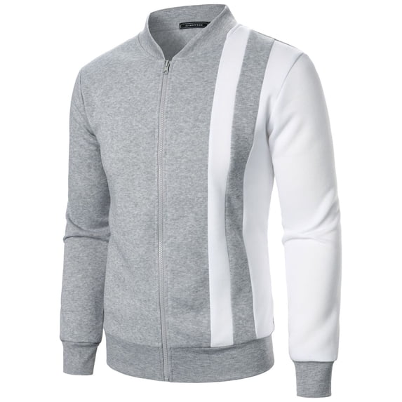 Sweatshirt for Mens Outdoor Zipper Fashion Sportswear With Patchwork Design And Long Sleeves Tops