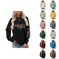 thumbnail image 1 of Sweatshirt for Women 2025 Fashion Fall Winter Long Sleeve Crewneck Graphic Sweatshirt Pullover Tops, 1 of 4