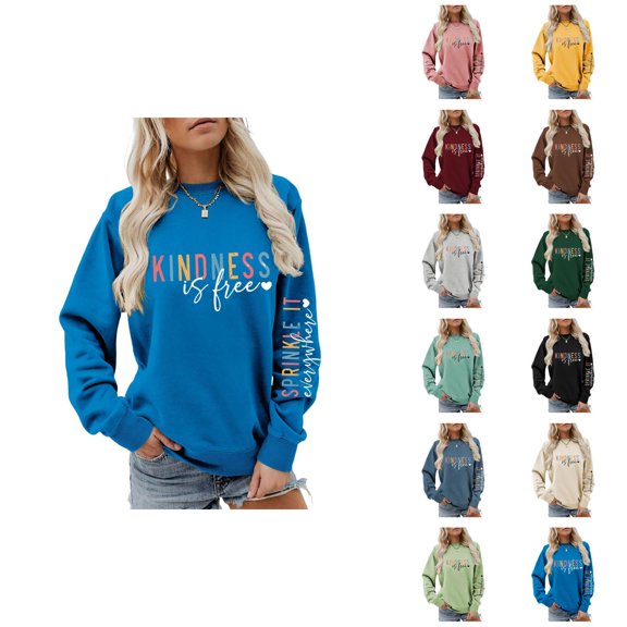 Sweatshirt for Women 2026 Casual Fall Winter Long Sleeve Crewneck Graphic Sweat Shirts Pullover Tops