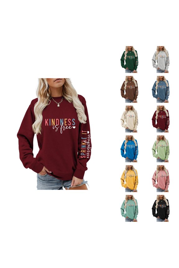 Sweatshirt for Women 2026 Fashion Fall Winter Crewneck Graphic Sweatshirt Pullover Tops