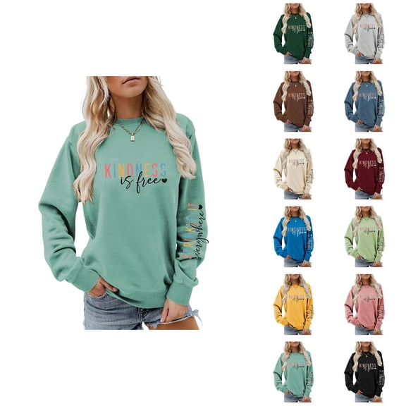 Sweatshirt for Women 2026 Fashion Fall Winter Crewneck Graphic Sweatshirt Pullover Tops