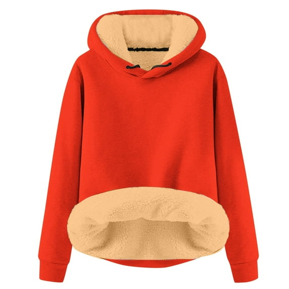 Sweatshirt for Women,Autumn Winter Solid Color Velvet Hoodie Lady,Plus Size Sweatshirts for Women,Size:4XL