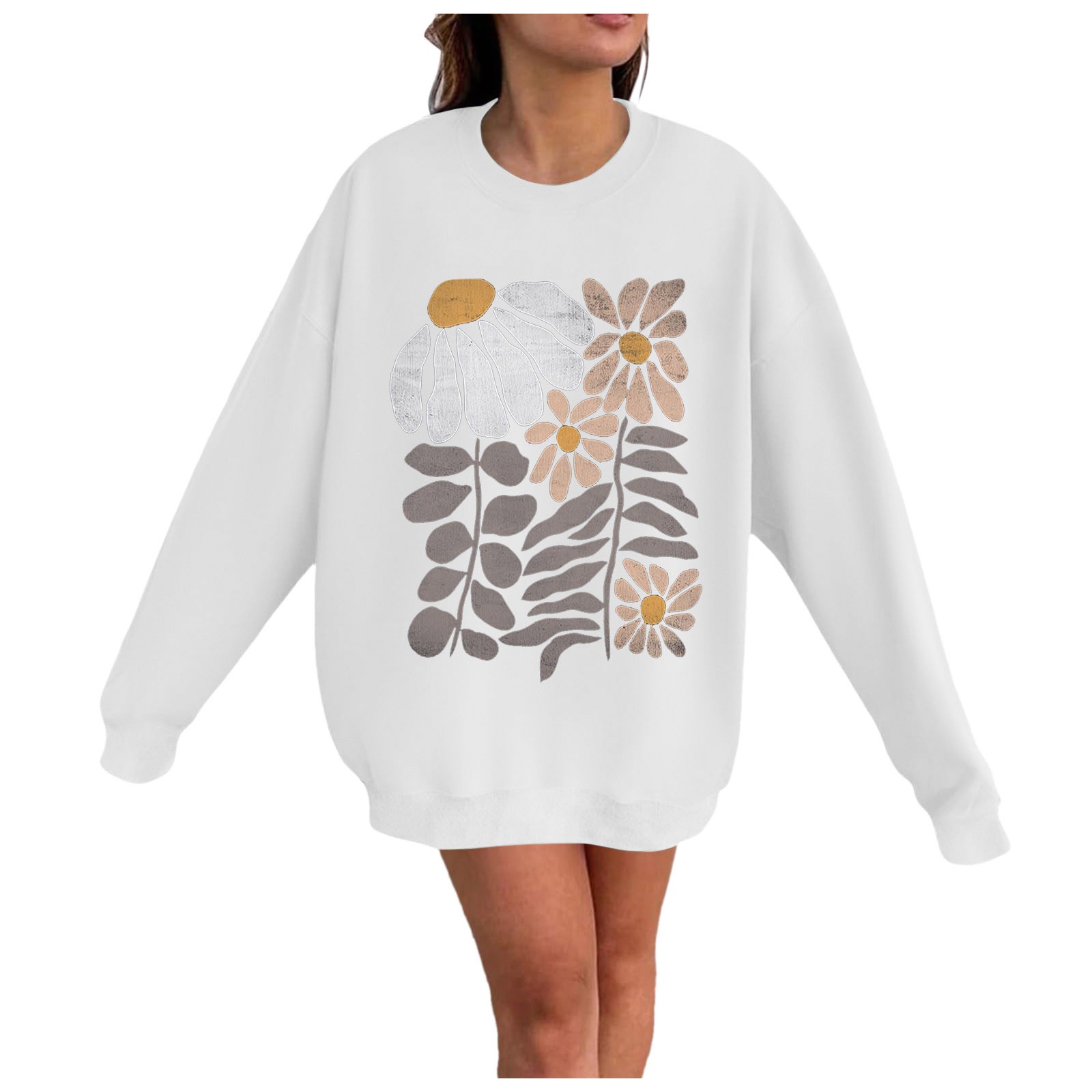 Flower print sweatshirt store