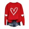 thumbnail image 1 of Sweatshirt for Women Casual Loose Valentines Day Printed Pullover Blouse Long Sleeved Crew Neck Comfortable Women Tops, 1 of 6