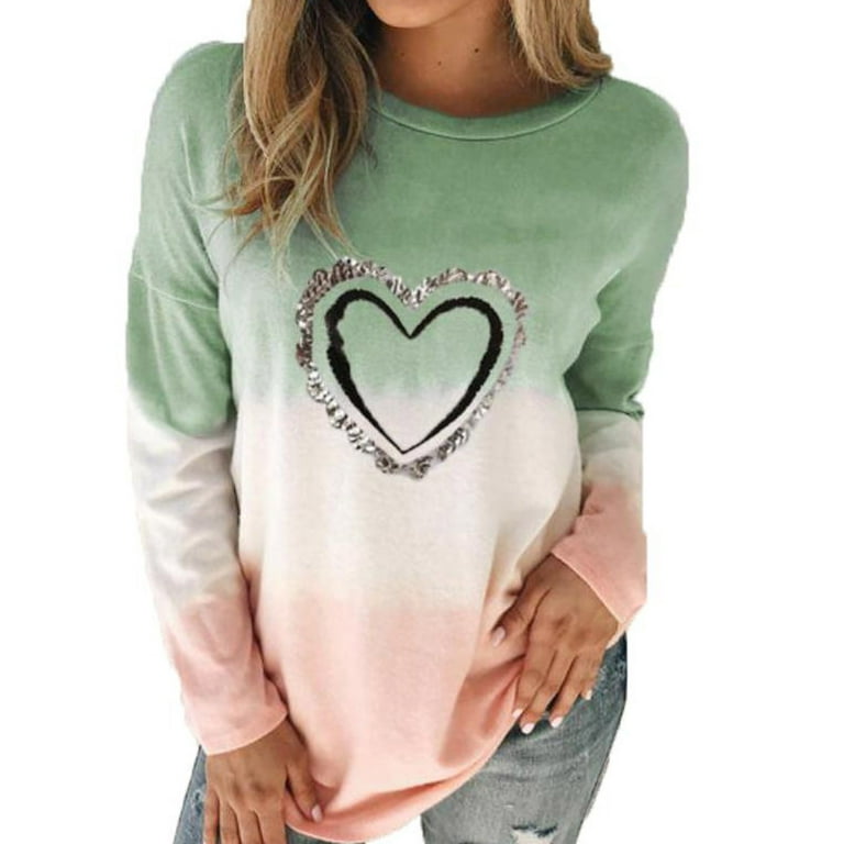 Sweatshirt for Women Crew Neck Long Sleeve Pullovers Comfort