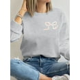 thumbnail image 1 of Sweatshirt for Women Crewneck Long Sleeve Casual Fleece Tops Graphic Hoodies Pullover Sweater, 1 of 4