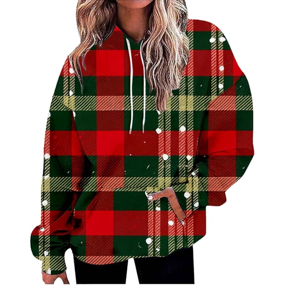 Sweatshirt for Women Family Christmas Blouses Vintage Womens Long Sleeve Tops Women's Clothing Green3