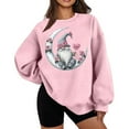 thumbnail image 1 of Sweatshirt for Women Fashion Thin Fleece Round Neck Christmas Graphic Print Loose Sweatshirt Long Sleeve Winter Sweatshirt, 1 of 5