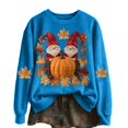 thumbnail image 1 of Sweatshirt for Women Pumpkin Maple Leaf Print Crewneck Long Sleeve Soft Halloween Fall Holiday Top, 1 of 4