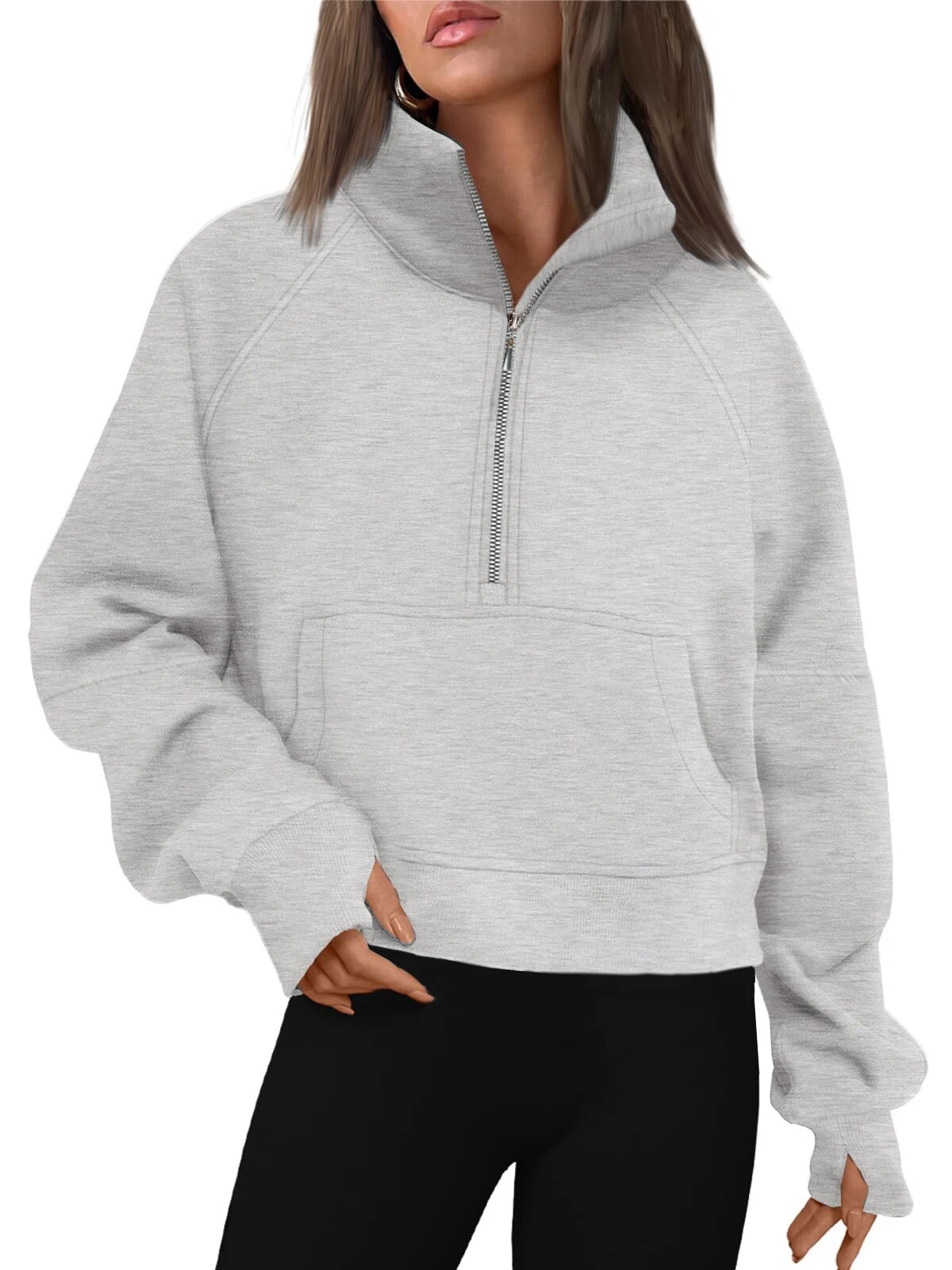 Avia Women's Athleisure 1/4 Zip Colorblock Pullover Hoodie