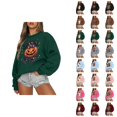 thumbnail image 1 of Sweatshirt for Women Halloween Oversized Spooky Season Sweatshirt Lightweight Crewneck Pullover Tops Fall Sweatshirt, 1 of 4